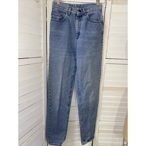 Vtg Lee Jeans Women's 7 Long Denim High Rise Mom 100% Cotton USA 27” Waist